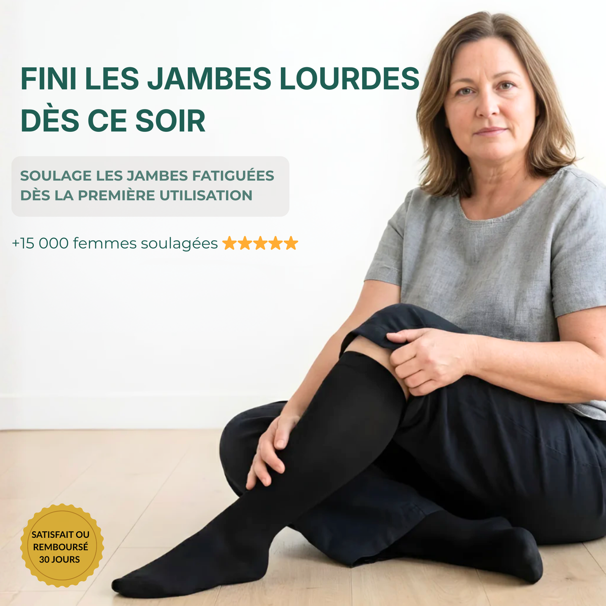 CHAUSSETTES DE COMPRESSION ANTI-JAMBES LOURDES